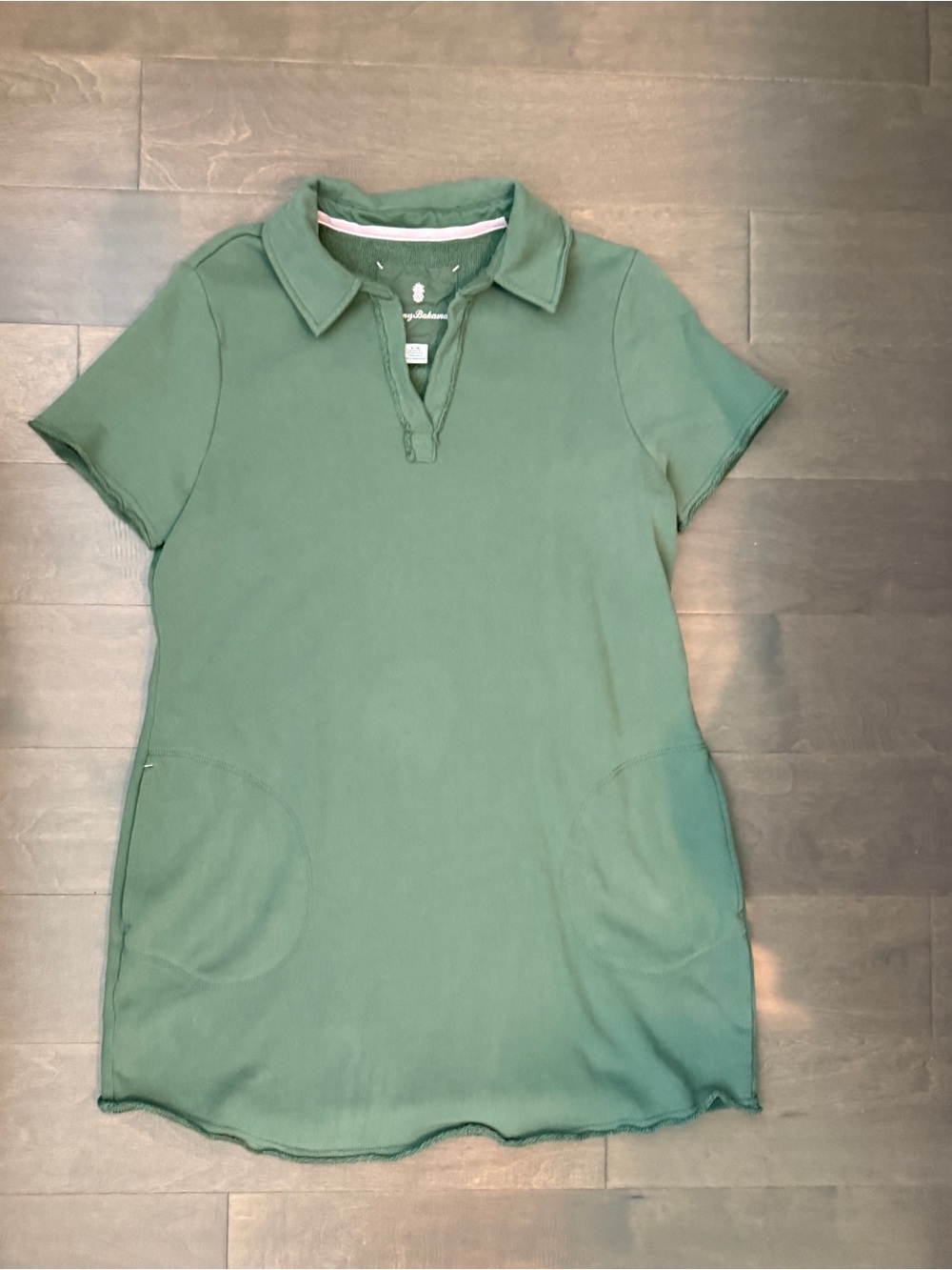 Tommy Bahama Green Marina Del Mar Dress Pockets Excellent Large